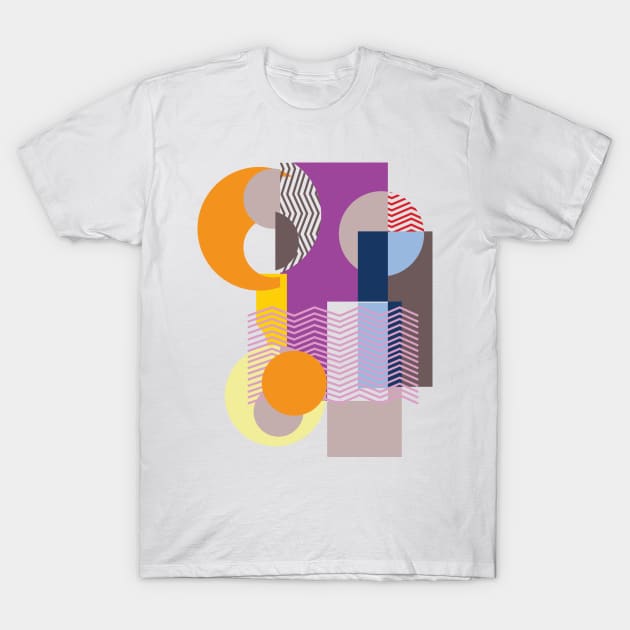 Abstract Lines Shapes Pattern | Geometry T-Shirt by Art by Ergate